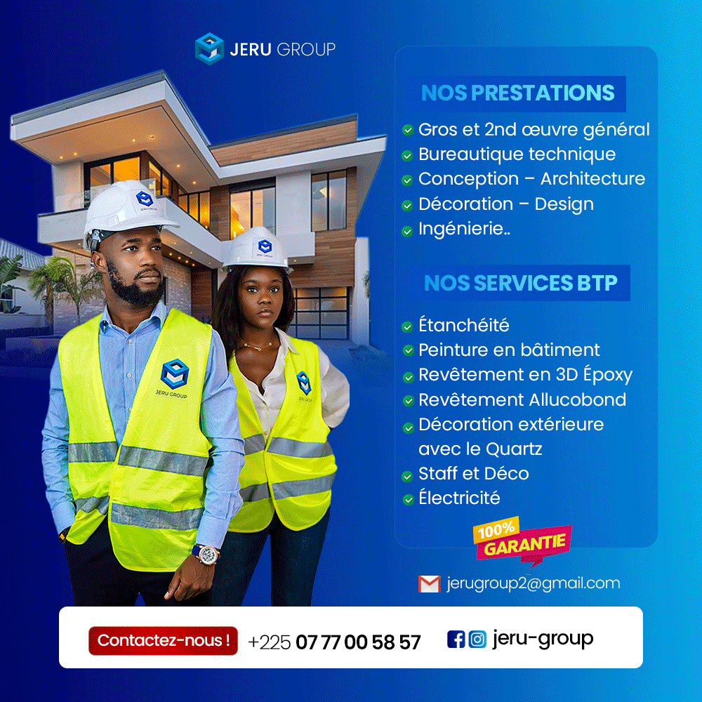 JERU GROUP — Nos prestations et services BTP