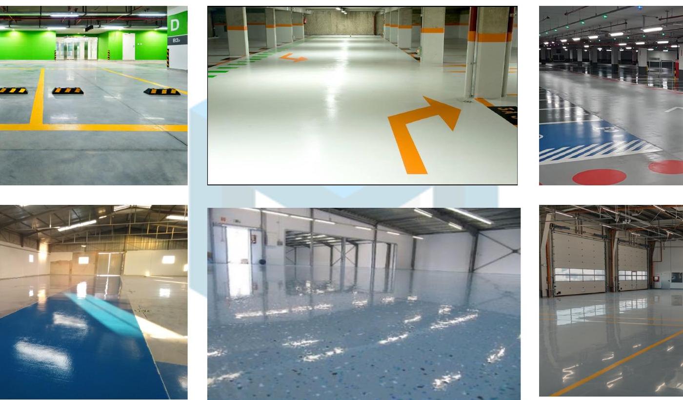 Resin flooring works